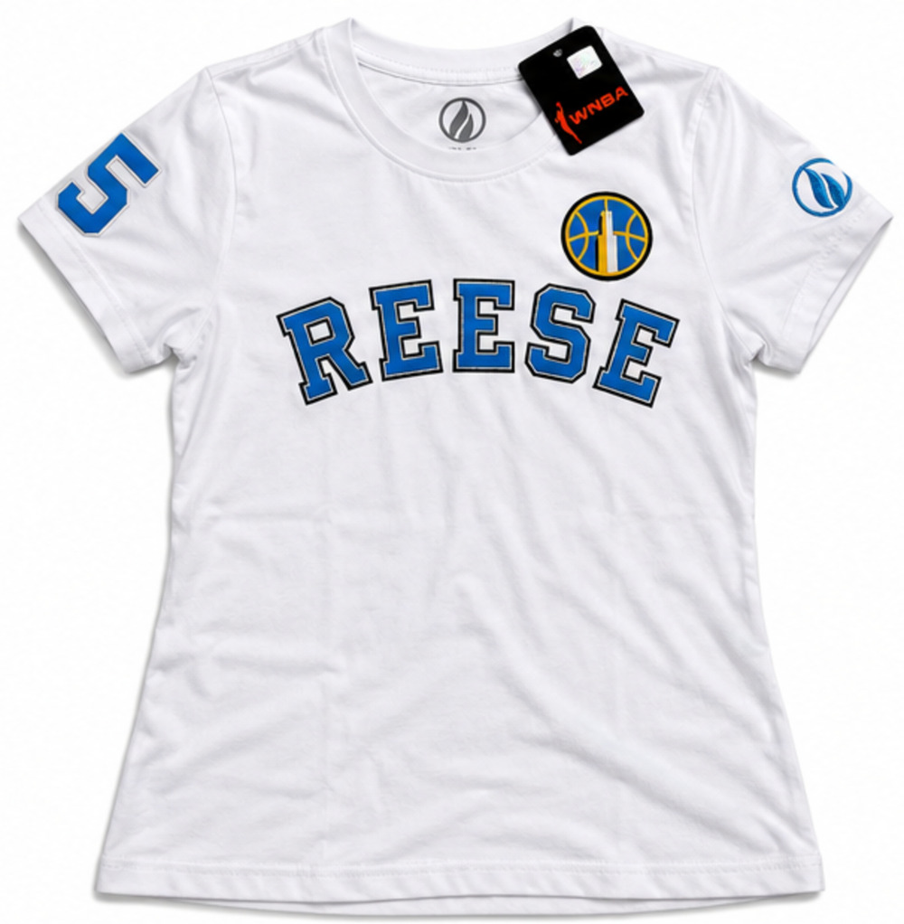 Angel Reese Chicago Sky WNBA T-Shirt Women's XL White #5 NWT